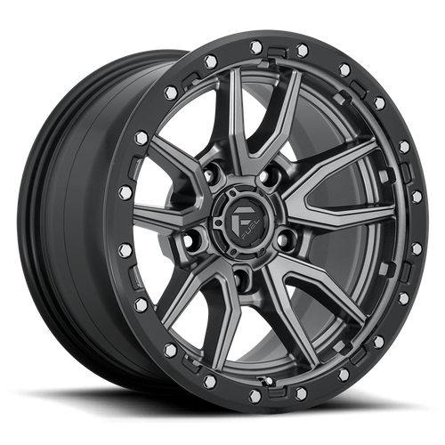 Fuel REBEL Matte Gunmetal Black Bead Ring wheel