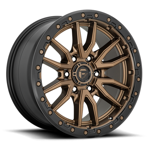 Fuel REBEL Matte Bronze Black Bead Ring wheel view 3