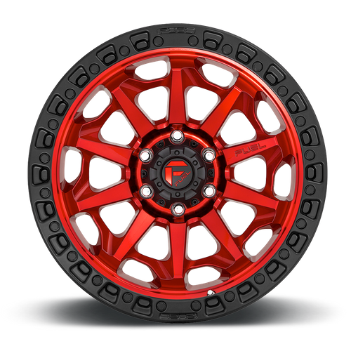 Fuel COVERT Candy Red Black Bead Ring wheel view 3