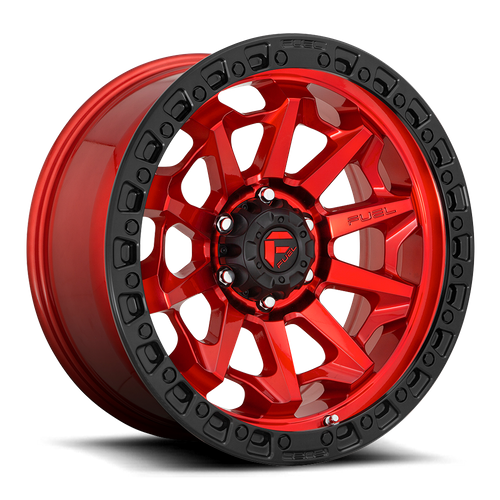 Fuel COVERT Candy Red Black Bead Ring wheel