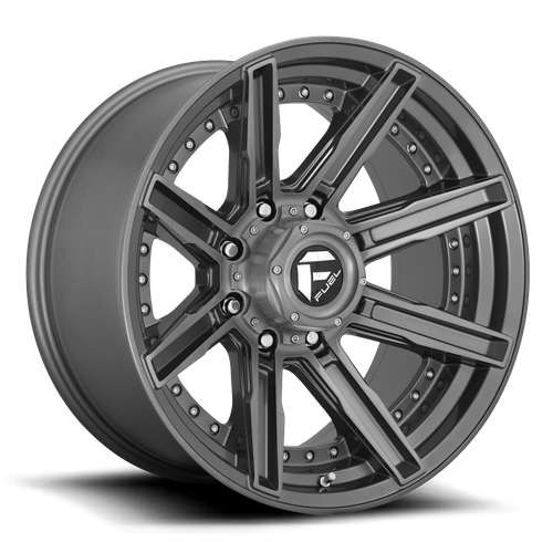 Fuel ROGUE PLATINUM Brushed Gun Metal Tinted Clear wheel