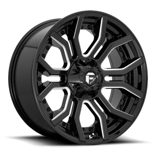 Fuel RAGE Gloss Black Milled wheel