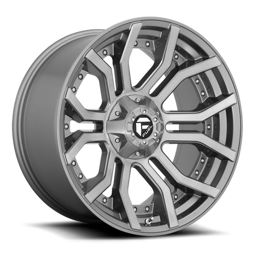 Fuel RAGE PLATINUM Brushed Gun Metal Tinted Clear wheel