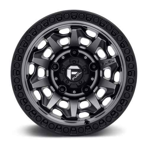 Fuel COVERT Matte Gunmetal Black Bead Ring wheel view 3