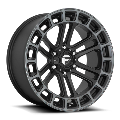 Fuel HEATER Matte Black Ddt Machined wheel