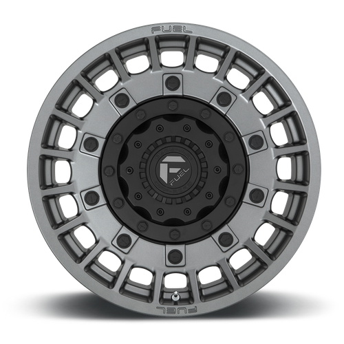 Fuel MILITIA Matte Anthracite & Black wheel view 3