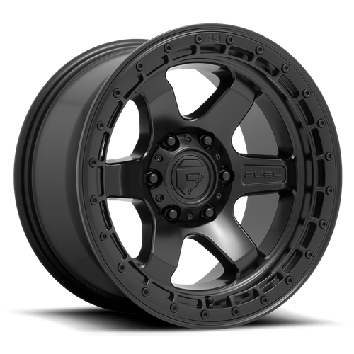 Fuel BLOCK Matte Black W/ Black Ring wheel