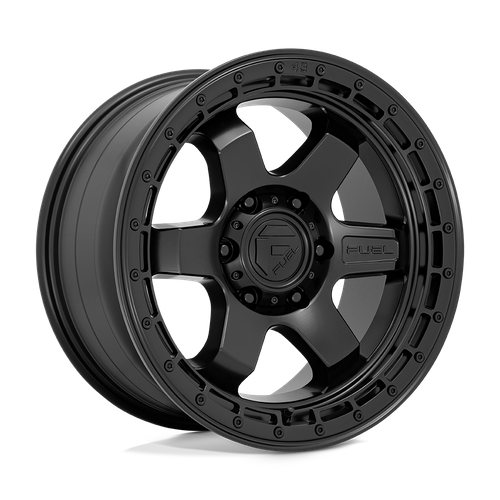 Fuel BLOCK Matte Black W/ Black Ring wheel view 3