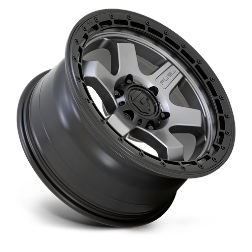 Fuel BLOCK Matte Gunmetal W/ Black Ring wheel view 4