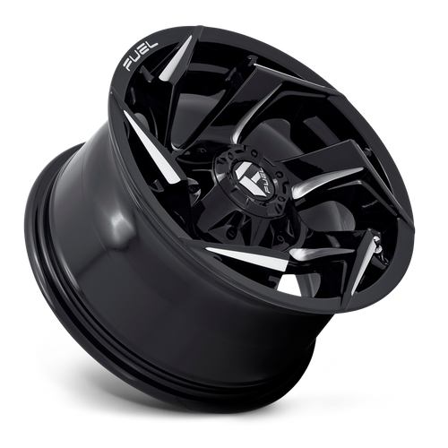 Fuel REACTION Gloss Black Milled wheel view 2