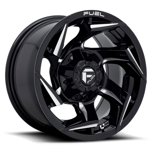 Fuel REACTION Gloss Black Milled wheel