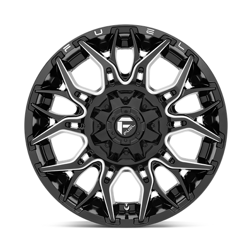 Fuel TWITCH Glossy Black Milled wheel view 3