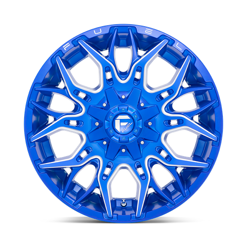 Fuel TWITCH Anodized Blue Milled wheel view 3