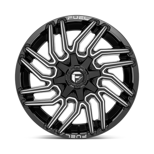 Fuel TYPHOON Gloss Black Milled wheel view 3