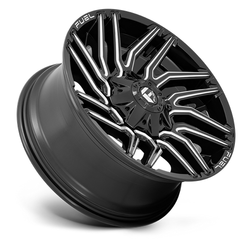 Fuel TYPHOON Gloss Black Milled wheel view 2