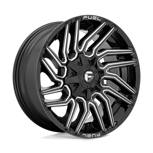 Fuel TYPHOON Gloss Black Milled wheel