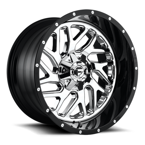 Fuel TRITON Chrome Plated Gloss Black Lip wheel