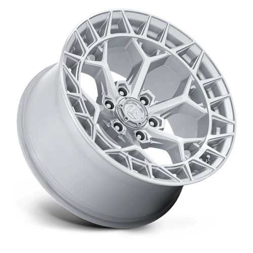 Fuel CHARGER Gloss Silver W/ Machined Face wheel view 2