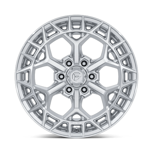 Fuel CHARGER Gloss Silver W/ Machined Face wheel view 3