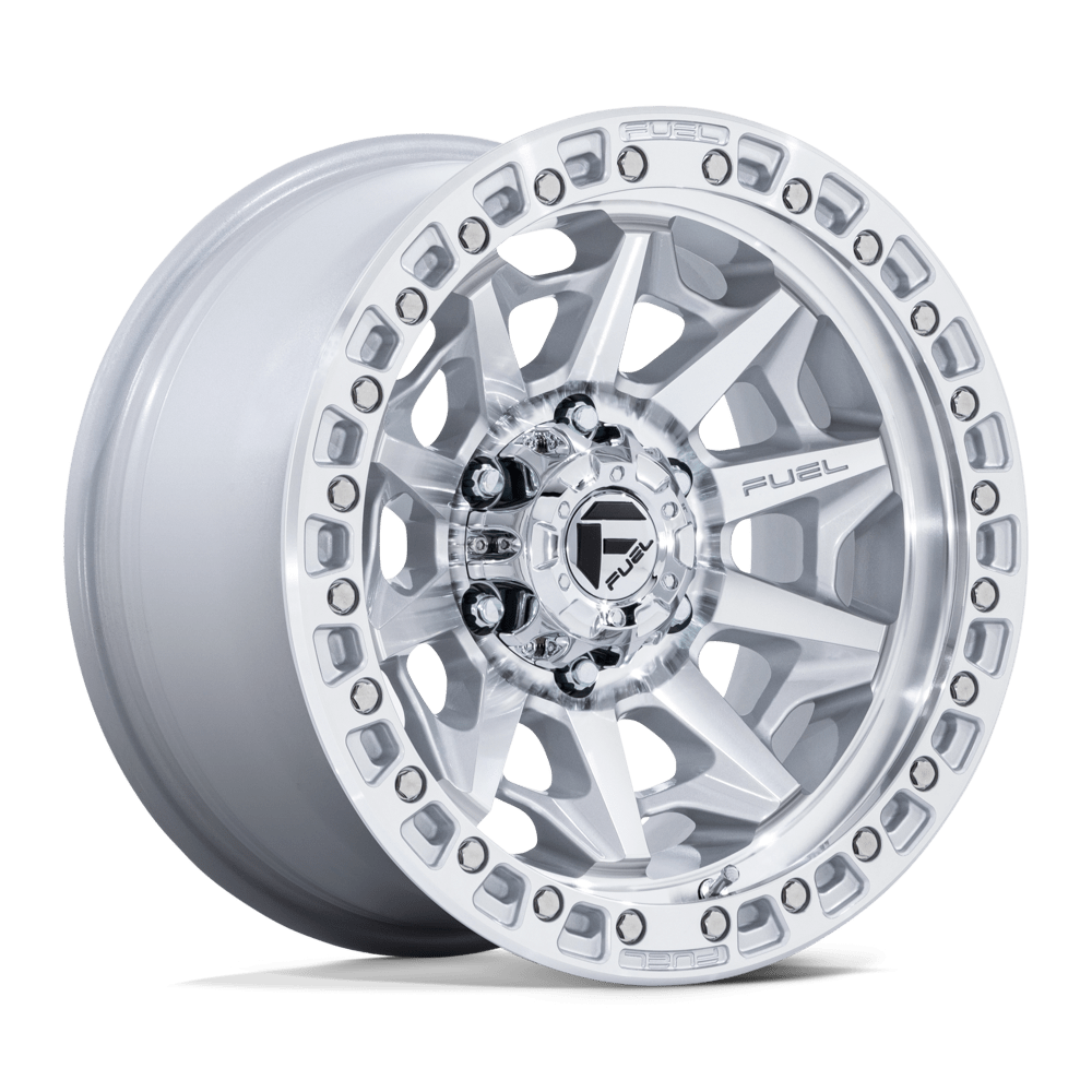 Fuel COVERT Silver W/ Machined Face wheel view 2