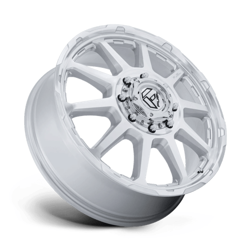 Fuel CIRCUIT DUALLY Gloss Silver W/ Machined Face wheel view 2