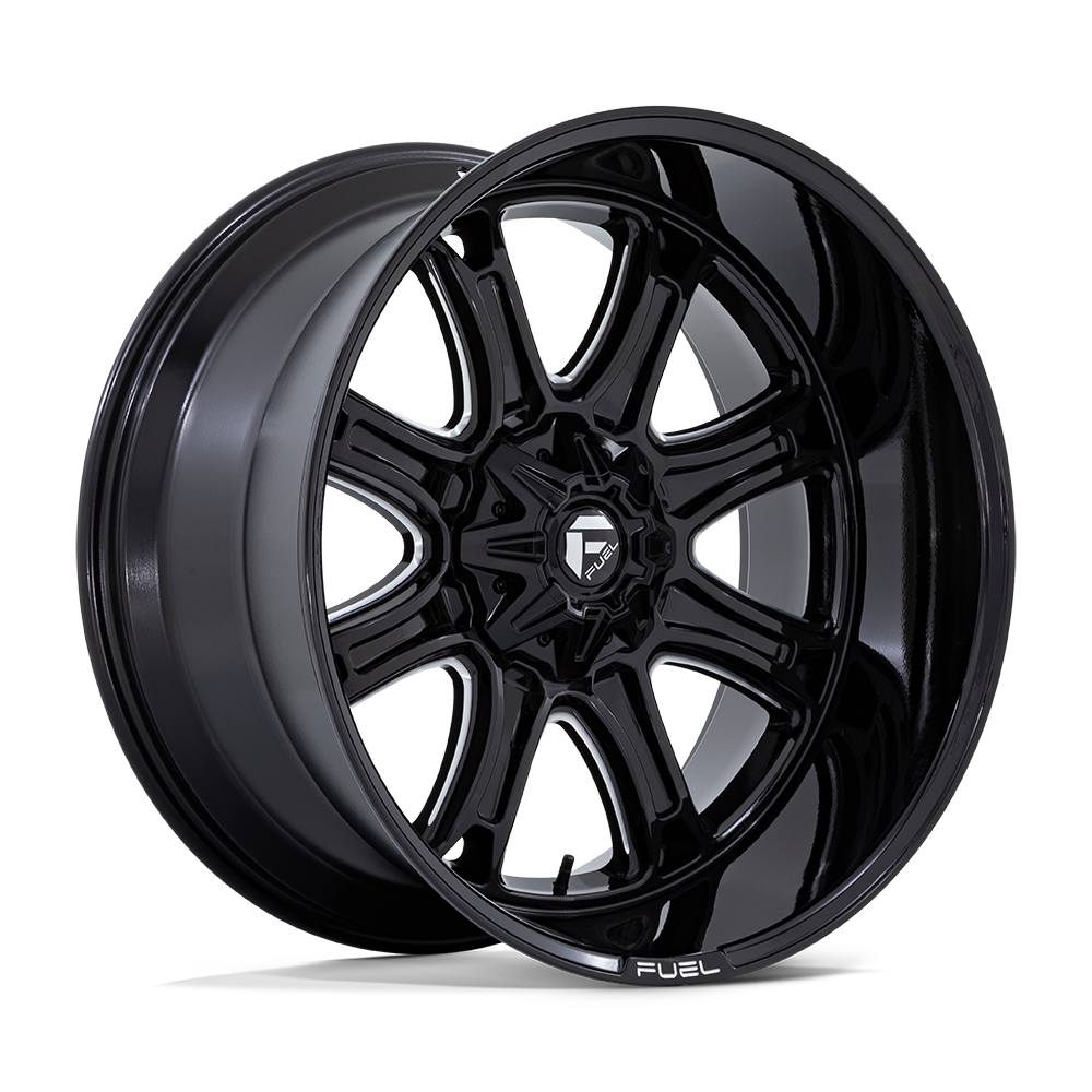 Fuel DARKSTAR Gloss Black Milled wheel view 4