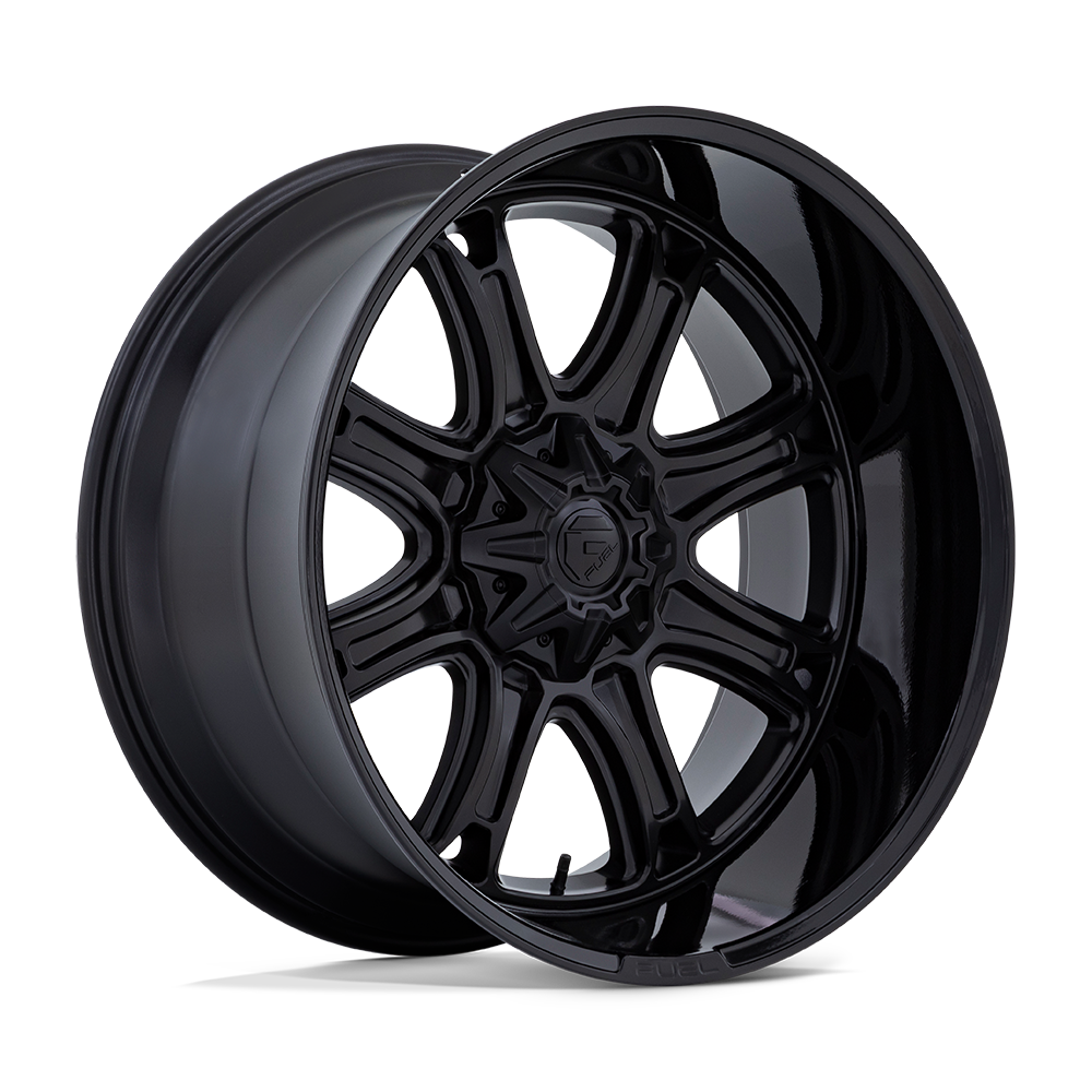 Fuel DARKSTAR Matte Black W/ Gloss Black Lip wheel view 4
