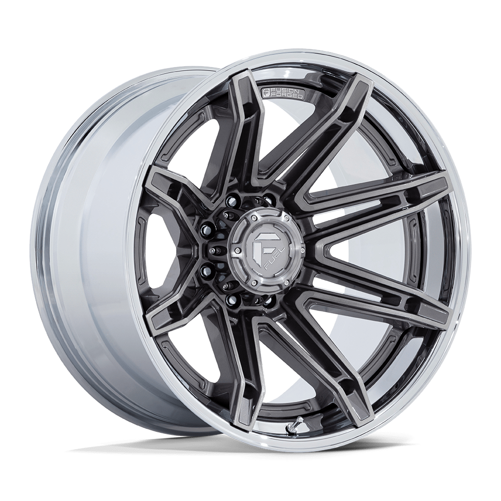 Fuel BRAWL Platinum W/ Chrome Lip wheel view 4