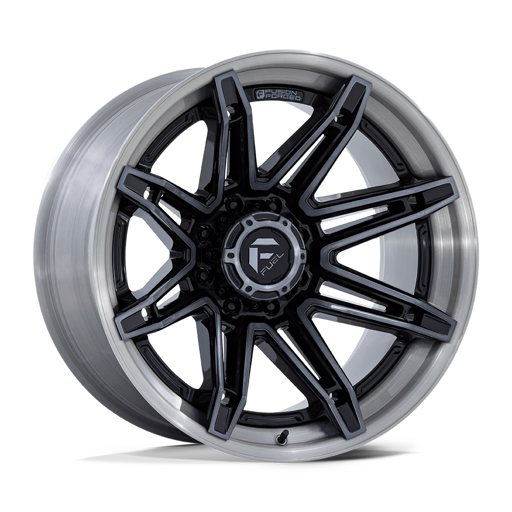 Fuel BRAWL Gloss Black Brushed Dark Tint wheel view 4