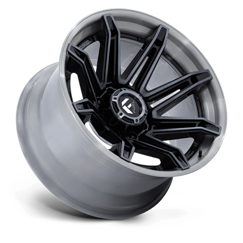 Fuel BRAWL Gloss Black Brushed Dark Tint wheel view 2