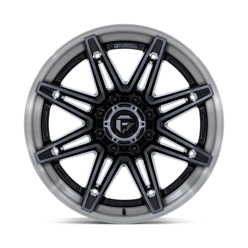 Fuel BRAWL Gloss Black Brushed Dark Tint wheel view 3