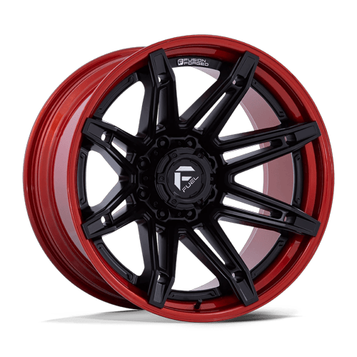 Fuel BRAWL Matte Black W/ Candy Red Lip wheel