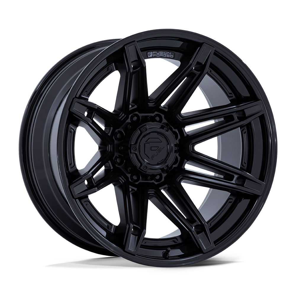 Fuel BRAWL Matte Black W/ Gloss Black Lip wheel view 4