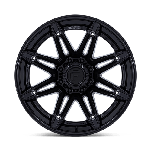 Fuel BRAWL Matte Black W/ Gloss Black Lip wheel view 3