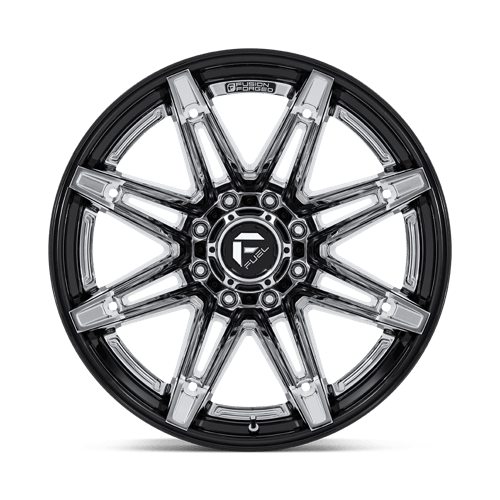 Fuel BRAWL Chrome W/ Gloss Black Lip wheel view 3