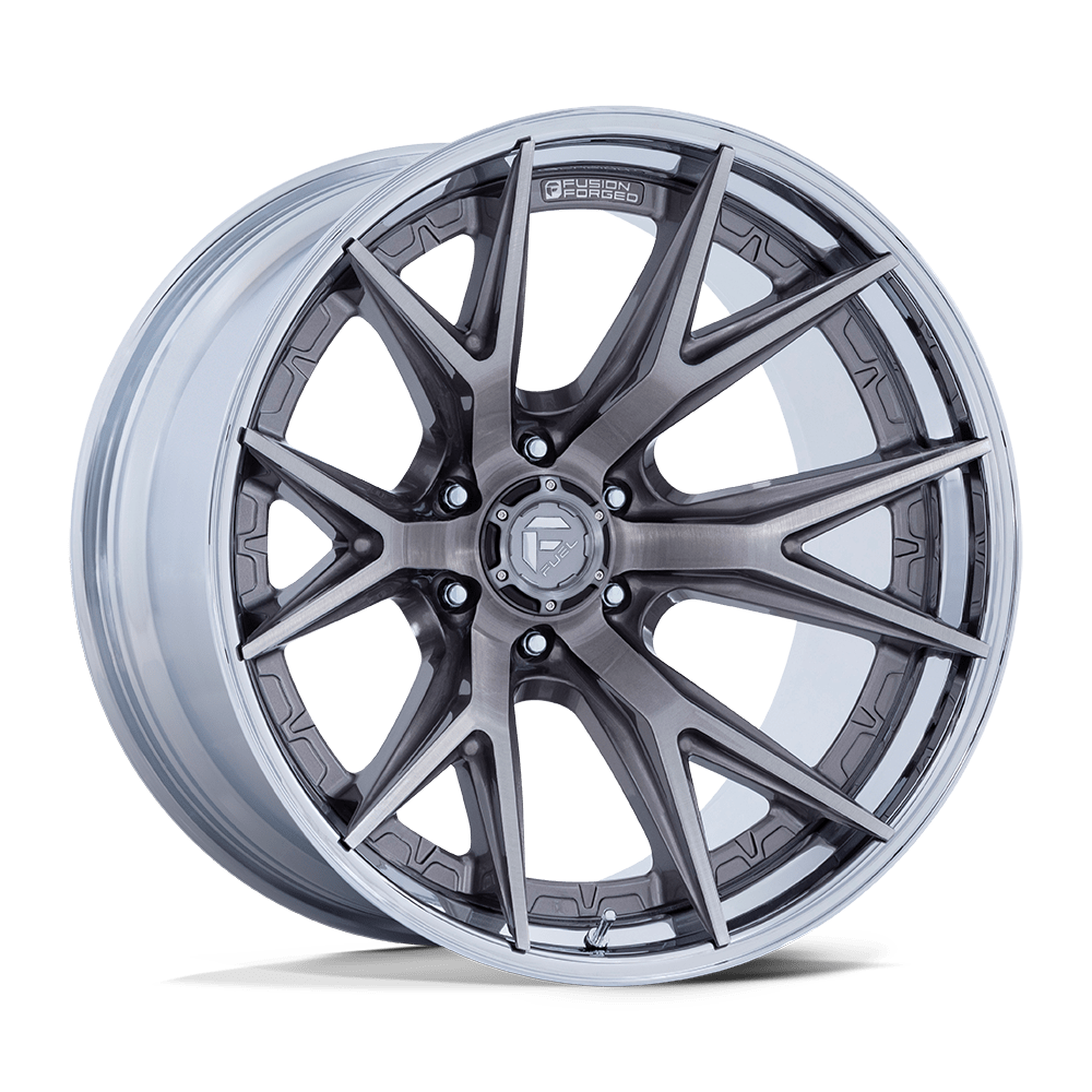 Fuel CATALYST Platinum W/ Chrome Lip wheel view 4