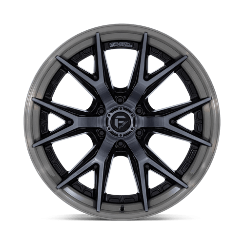 Fuel CATALYST Gloss Black Brushed Dark Tint wheel view 3