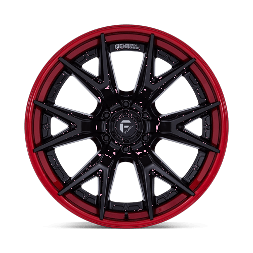Fuel CATALYST Matte Black W/ Candy Red Lip wheel view 3