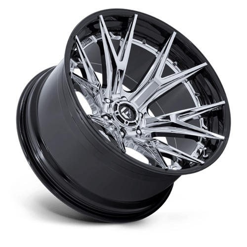 Fuel CATALYST Chrome W/ Gloss Black Lip wheel view 2