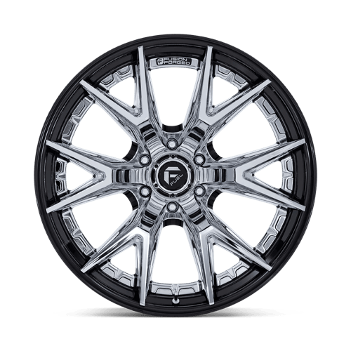 Fuel CATALYST Chrome W/ Gloss Black Lip wheel view 3