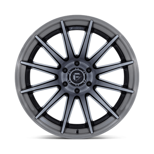 Fuel BURN Gloss Black Brushed Dark Tint wheel view 3