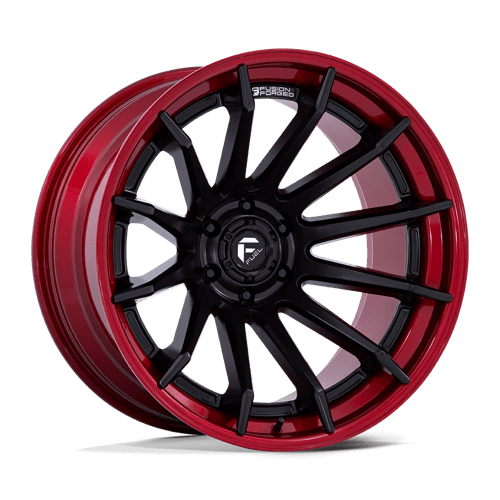 Fuel BURN Matte Black W/ Candy Red Lip wheel