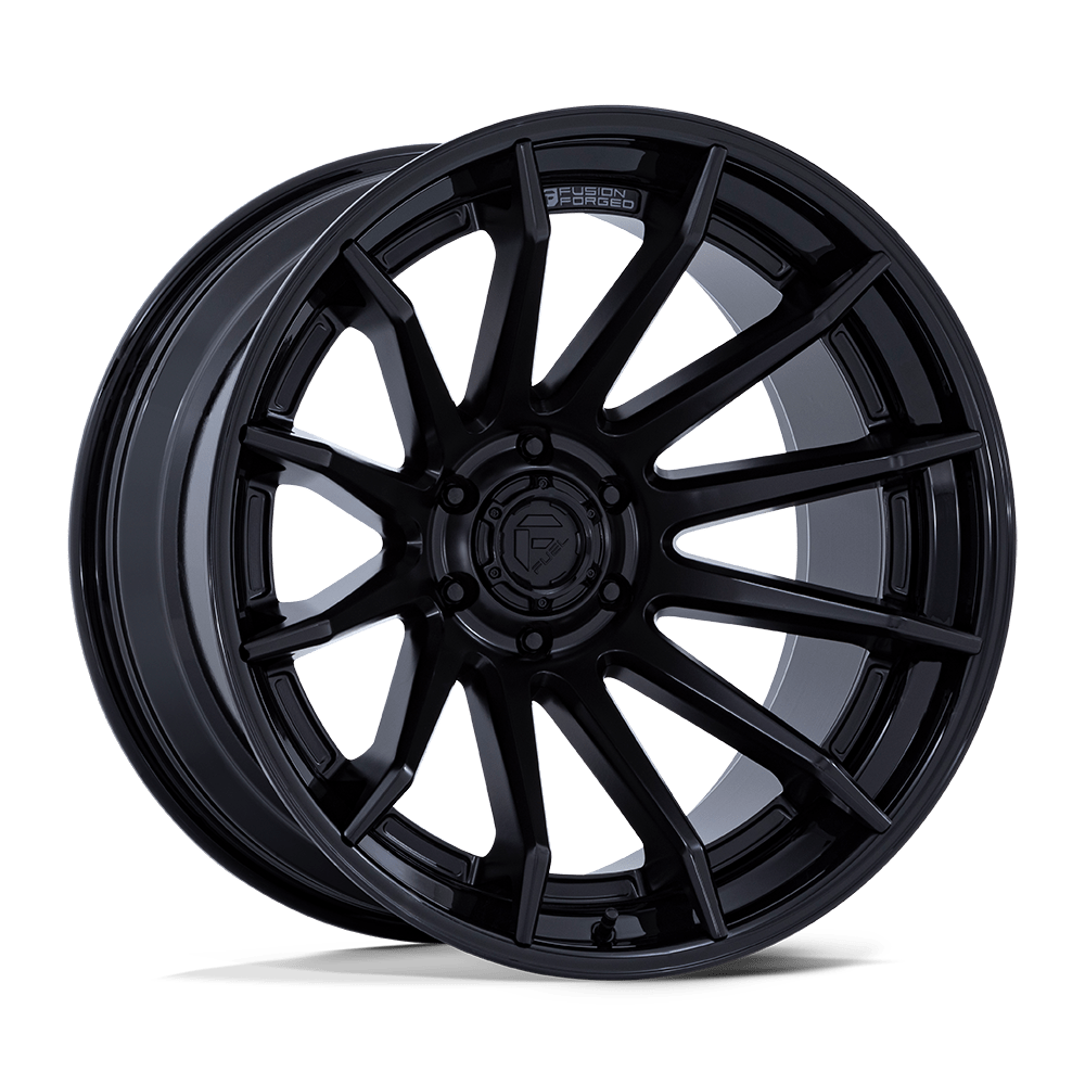 Fuel BURN Matte Black W/ Gloss Black Lip wheel view 4