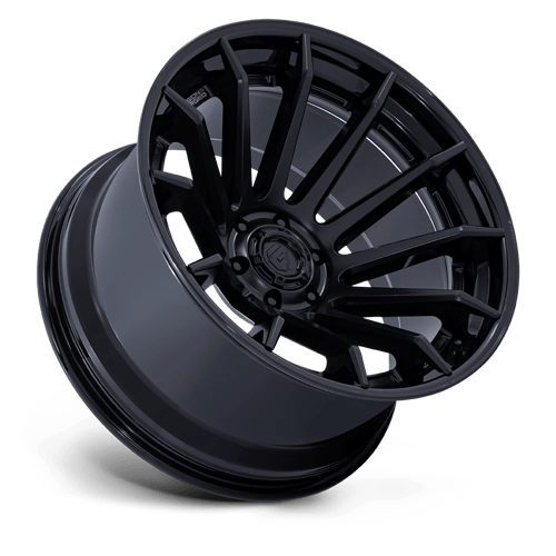 Fuel BURN Matte Black W/ Gloss Black Lip wheel view 2