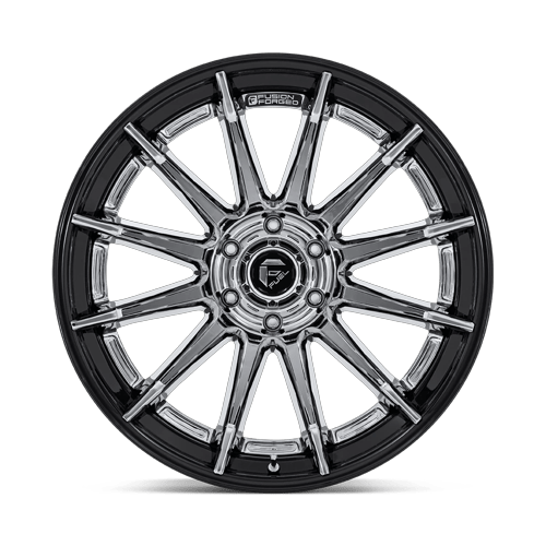 Fuel BURN Chrome W/ Gloss Black Lip wheel view 3