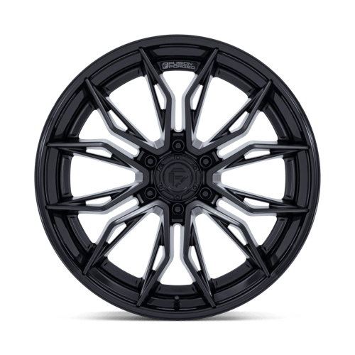 Fuel MUTINY Matte Black W/ Gloss Black Lip wheel view 3