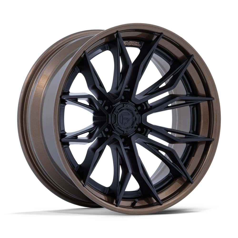 Fuel MUTINY Matte Black W Gloss Bronze Lip wheel view 4