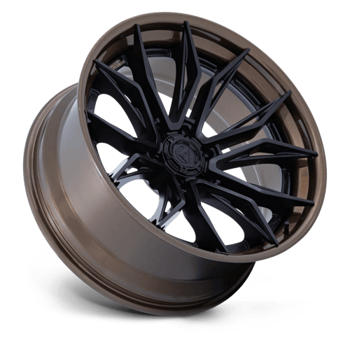 Fuel MUTINY Matte Black W Gloss Bronze Lip wheel view 2