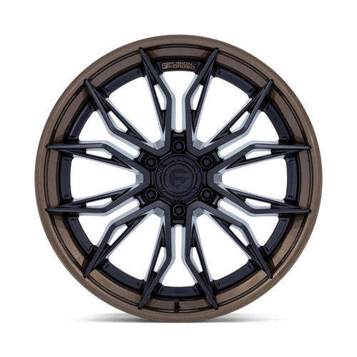 Fuel MUTINY Matte Black W Gloss Bronze Lip wheel view 3