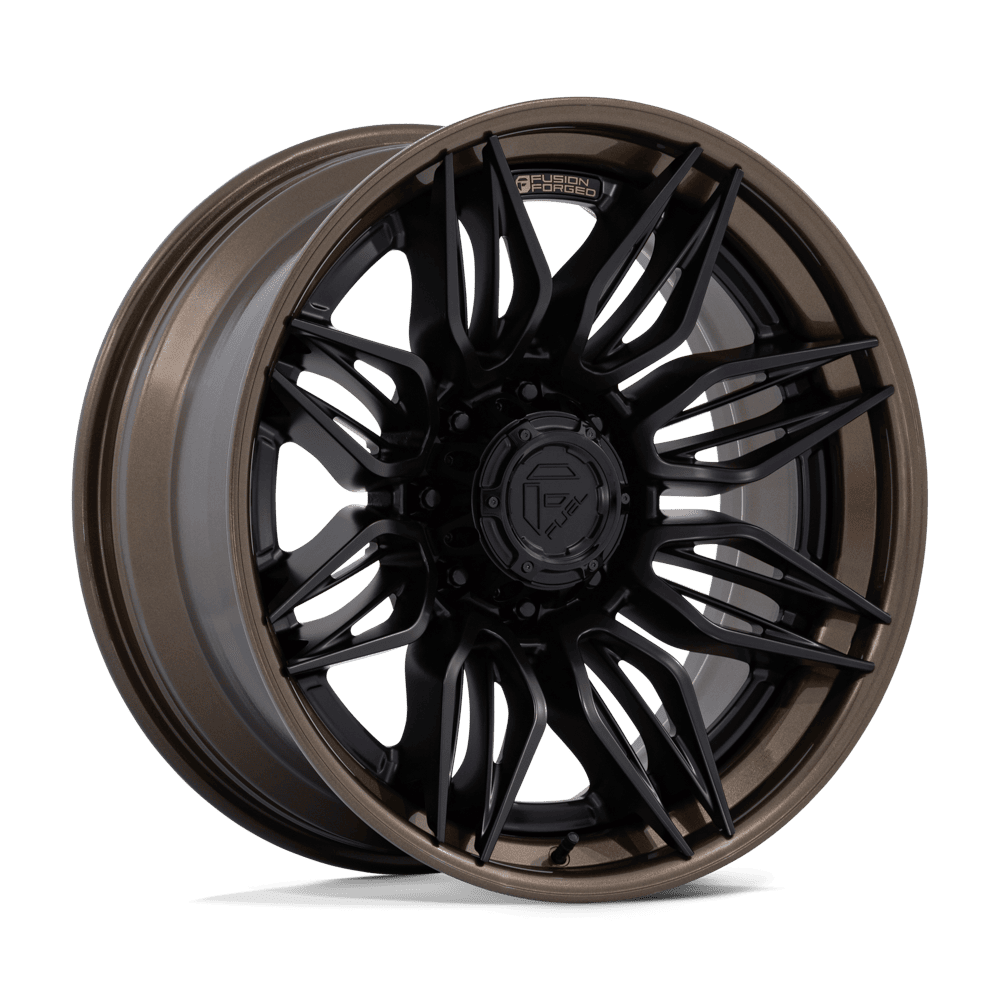 Fuel MUTINY Matte Black W Gloss Bronze Lip Wheels
